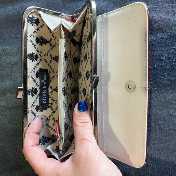 NICOLE LEE faux red leather wallet - Picture 3 of 3